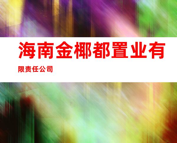 海南金椰都置业有限责任公司